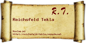 Reichsfeld Tekla névjegykártya